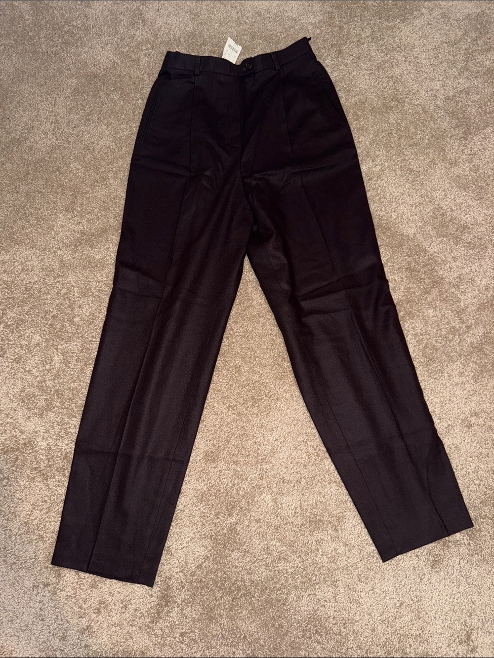J. Crew Black Tailored High-Waist Wool Trousers - size 14 - NWT. D